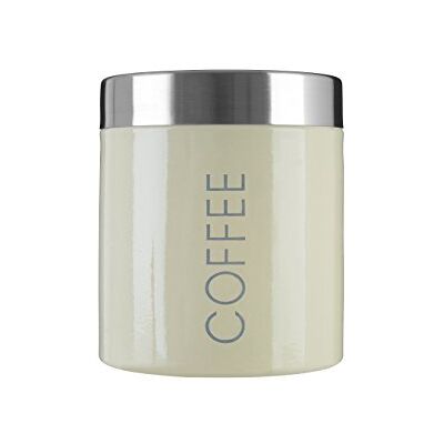 PREMIER Housewares Barattolo per caffè, Coperchio in Acciaio Inox Satinato, Beige PREMIER Housewares Barattolo per caffè, Coperchio in Acciaio Inox Satinato, Beige