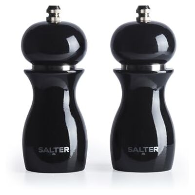 Salter macina pepe e sale, pepe nero + macina pepe, macina sale e pepe, manuale, moderni, Legno, nero Salter macina pepe e sale, pepe nero + macina pepe, macina sale e pepe, manuale, moderni, Legno, nero