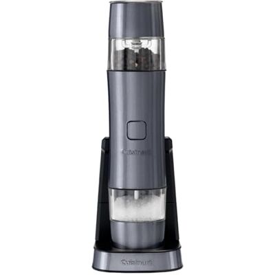 CUISINART Set macinino elettrico per sale e pepe Macinino per condimenti ricaricabile Non sono necessarie batterie Tappo di misurazione Impostazioni di macinatura regolabili Blu CUISINART Set macinino elettrico per sale e pepe Macinino per condimenti ricaricabile Non sono necessarie batterie Tappo di misurazione Impostazioni di macinatura regolabili Blu