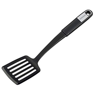 Fackelmann paletta da cucina 33 cm SENSE, spatola con parte funzionale in plastica, manico antiscivolo Soft Touch, per padelle e pentole rivestite (colore: argento/nero), quantità: 1 pezzo. Fackelmann paletta da cucina 33 cm SENSE, spatola con parte funzionale in plastica, manico antiscivolo Soft Touch, per padelle e pentole rivestite (colore: argento/nero), quantità: 1 pezzo.
