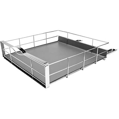 simplehuman , organiser per cabinet a estrazione, plastica grigia con telaio in acciaio resistente, 50.2 cm simplehuman , organiser per cabinet a estrazione, plastica grigia con telaio in acciaio resistente, 50.2 cm