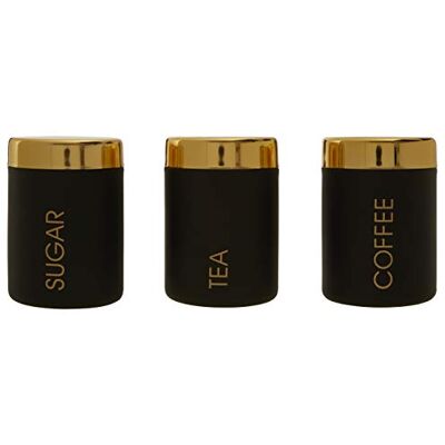 PREMIER Liberty barattoli per tè, caffè e Zucchero, Inossidabile Smalto Acciaio Inox, Set di 3 Pezzi PREMIER Liberty barattoli per tè, caffè e Zucchero, Inossidabile Smalto Acciaio Inox, Set di 3 Pezzi