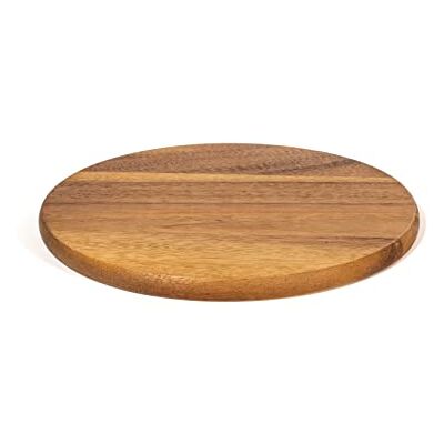 H&H Tagliere in Legno Scuro Tondo 23cm H&H Tagliere in Legno Scuro Tondo 23cm