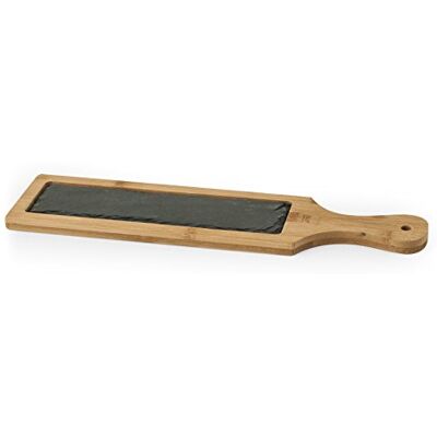 H&H Ardesia & Bamboo, Tagliere, Set 2 pezzi, Nero, 10x40cm H&H Ardesia & Bamboo, Tagliere, Set 2 pezzi, Nero, 10x40cm