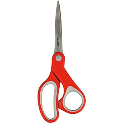 Scotch Forbici Comfort, Rosse, 1 per Confezione, 18 cm Impugnatura Morbida, Lame Affilate in Acciaio Inossidabile per Uso Quotidiano in Casa e in Ufficio, per Destrimani e Mancini Scotch Forbici Comfort, Rosse, 1 per Confezione, 18 cm Impugnatura Morbida, Lame Affilate in Acciaio Inossidabile per Uso Quotidiano in Casa e in Ufficio, per Destrimani e Mancini