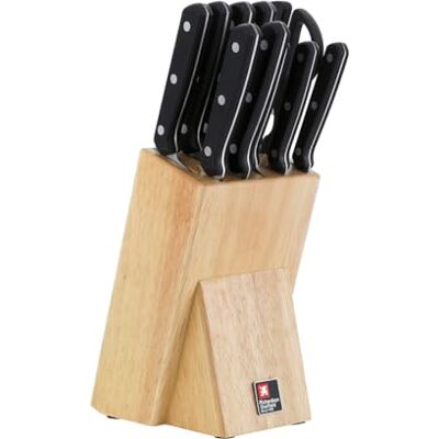 Set di Coltelli Cucina Richardson Sheffield - 10 Pezzi, Supporto in Legno Set di Coltelli Cucina Richardson Sheffield - 10 Pezzi, Supporto in Legno