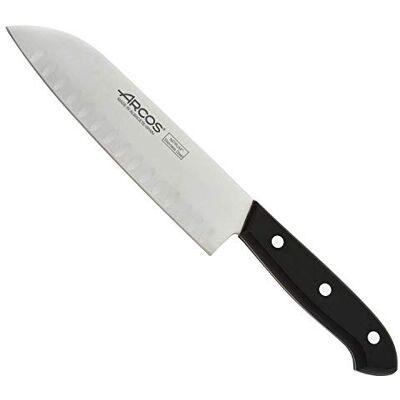 Arcos Bolonia, Coltello Santoku, Acciaio Inossidabile NITRUM 170 mm, Manico Polioxymetilene (POM) Nero Arcos Bolonia, Coltello Santoku, Acciaio Inossidabile NITRUM 170 mm, Manico Polioxymetilene (POM) Nero