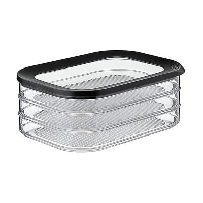 Mepal Contenitore per Salumi Modula 3 strati Contenitore con Coperchio per Frigorifero Adatto per Conservare Pancetta e altri Prodotti a Base di Carne 3x 500 ml Black Mepal Contenitore per Salumi Modula 3 strati Contenitore con Coperchio per Frigorifero Adatto per Conservare Pancetta e altri Prodotti a Base di Carne 3x 500 ml Black