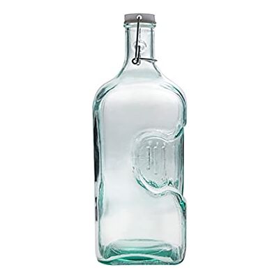 H&H Bottiglia per Frigorifero in Vetro Riciclato 2 Litri, Verde, con Tappo Meccanico, Ideale per Acqua, Succhi e Bevande Fredde H&H Bottiglia per Frigorifero in Vetro Riciclato 2 Litri, Verde, con Tappo Meccanico, Ideale per Acqua, Succhi e Bevande Fredde