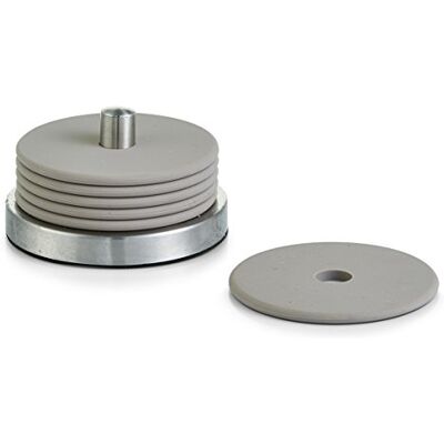 Zeller , Set da 7 sottobicchieri, in acciaio INOX e silicone Zeller , Set da 7 sottobicchieri, in acciaio INOX e silicone