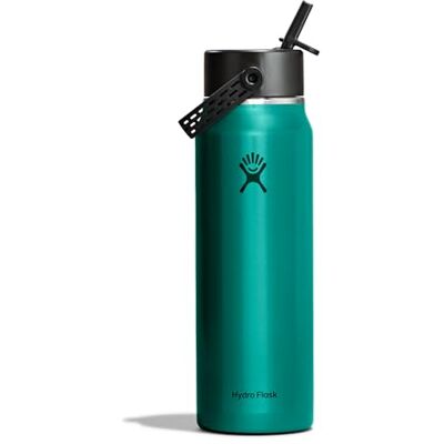 Hydro Flask – Lightweight Wide Flex Straw Cap Bottle 946 ml (32oz) – Acciaio Inox, Ermetico con Cinghia – Isolato Freddo 24 Ore – Emerald Green Hydro Flask – Lightweight Wide Flex Straw Cap Bottle 946 ml (32oz) – Acciaio Inox, Ermetico con Cinghia – Isolato Freddo 24 Ore – Emerald Green