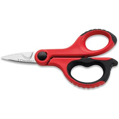 3 Claveles Electric Protective Scissors Micro-Serrated 15 cm 6" red 3 Claveles Electric Protective Scissors Micro-Serrated 15 cm 6" red