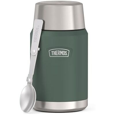 Thermos ICON Food Jar 0,71 l, verde/forest mat, contenitore per cibo 710 ml, in acciaio inox 18/8 a doppia parete, mantiene caldo e freddo, con cucchiaio pieghevole, fondo antiscivolo, assolutamente Thermos ICON Food Jar 0,71 l, verde/forest mat, contenitore per cibo 710 ml, in acciaio inox 18/8 a doppia parete, mantiene caldo e freddo, con cucchiaio pieghevole, fondo antiscivolo, assolutamente