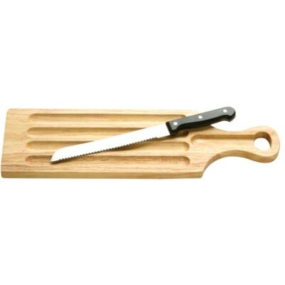 PREMIER Housewares Tagliere per Pane, con Coltello, Legno di Gomma PREMIER Housewares Tagliere per Pane, con Coltello, Legno di Gomma