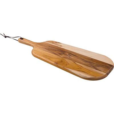Tramontina Landhaus Tagliere per pane in legno di teak, FSC, 48 x 19 x 1,8 cm, tagliere in legno, tagliere da portata delicato sulle lame, grande superficie di lavoro Tramontina Landhaus Tagliere per pane in legno di teak, FSC, 48 x 19 x 1,8 cm, tagliere in legno, tagliere da portata delicato sulle lame, grande superficie di lavoro