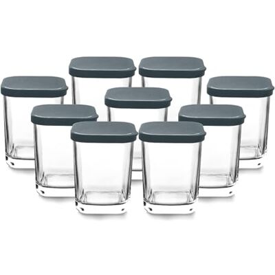 Lacor LR69439 Barattoli di vetro 170ml - Set di 9 Accessori per yogurt Lacor LR69439 Barattoli di vetro 170ml - Set di 9 Accessori per yogurt