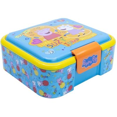 Stor Porta Pranzo Peppa Pig per Bambini con 3 Scomparti 1786ml Lunch Box Robusta in Plastica Senza BPA Contenitore Merenda Scuola Sandwich Stor Porta Pranzo Peppa Pig per Bambini con 3 Scomparti 1786ml Lunch Box Robusta in Plastica Senza BPA Contenitore Merenda Scuola Sandwich