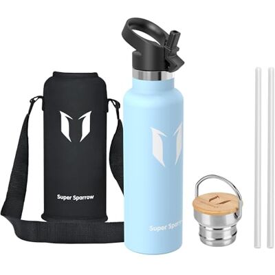 Super Sparrow Sparrow Borraccia Termica 620ml -Borracce Acciaio Inox -Bottiglia Cannuccia Super Sparrow Sparrow Borraccia Termica 620ml -Borracce Acciaio Inox -Bottiglia Cannuccia