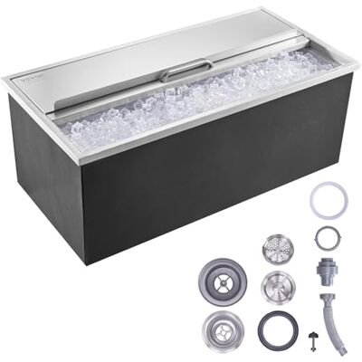 VEVOR Goccia in Ice Chest Acciaio inossidabile Ice Cooler Ice Bin VEVOR Goccia in Ice Chest Acciaio inossidabile Ice Cooler Ice Bin
