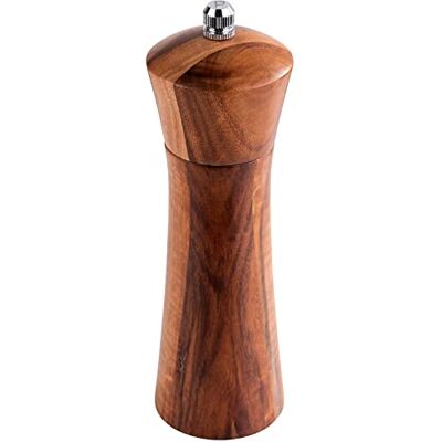 APS Macinapepe in legno di acacia, macina in acciaio al carbonio, Ø 5 cm, altezza 17 cm APS Macinapepe in legno di acacia, macina in acciaio al carbonio, Ø 5 cm, altezza 17 cm