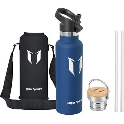 Super Sparrow Sparrow Borraccia Termica 620ml -Borracce Acciaio Inox -Bottiglia Cannuccia Super Sparrow Sparrow Borraccia Termica 620ml -Borracce Acciaio Inox -Bottiglia Cannuccia