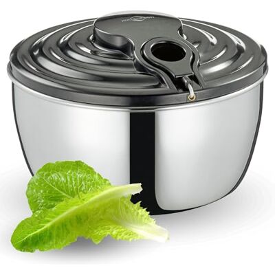 Küchenprofi Salatschleuder Wave 24,5cm Acciaio Inox - Asciugasalat Küchenprofi Salatschleuder Wave 24,5cm Acciaio Inox - Asciugasalat