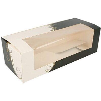 Garcia de Pou Scatola per pasticceria con finestra rettangolare 50 unità, 26 x 11 x 8 cm., 50 Garcia de Pou Scatola per pasticceria con finestra rettangolare 50 unità, 26 x 11 x 8 cm., 50
