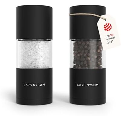 LARS NYSØM Macine Sale e Pepe Set Macinasale e Macinapepe Manuale Mill Set di Macine per Sale e Pepe in Acciaio Inossidabile Macinino in Ceramica Regolabile Designer Spice Mills Ricaricabile LARS NYSØM Macine Sale e Pepe Set Macinasale e Macinapepe Manuale Mill Set di Macine per Sale e Pepe in Acciaio Inossidabile Macinino in Ceramica Regolabile Designer Spice Mills Ricaricabile