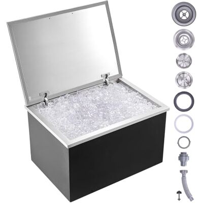 VEVOR Goccia in Ice Chest Acciaio inossidabile Ice Cooler Ice Bin VEVOR Goccia in Ice Chest Acciaio inossidabile Ice Cooler Ice Bin