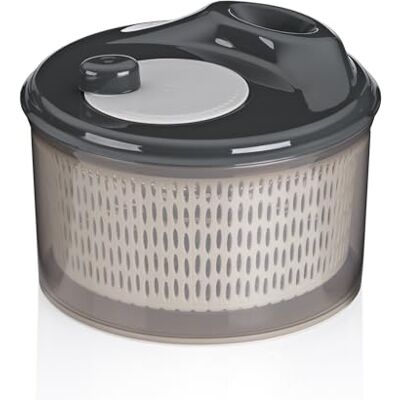 kela Centrifuga per insalata con coperchio 23 cm DRY, Salad Spinner, colino in plastica, scolapasta per verdura, frutta, penne, grigio kela Centrifuga per insalata con coperchio 23 cm DRY, Salad Spinner, colino in plastica, scolapasta per verdura, frutta, penne, grigio