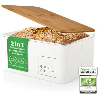 LUMALAND - Cuisine - Bianco - Rettangolare - 30,5 x 23,5 x 14 cm - Scatola per pane LUMALAND - Cuisine - Bianco - Rettangolare - 30,5 x 23,5 x 14 cm - Scatola per pane