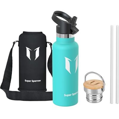 Super Sparrow Sparrow Borraccia Termica Bambini 500ml Borracce con Cannuccia -Bottiglia Super Sparrow Sparrow Borraccia Termica Bambini 500ml Borracce con Cannuccia -Bottiglia
