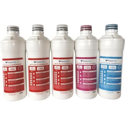 Aquawater - Kit 5 cartucce - Nano filtrazione Aquawater - Kit 5 cartucce - Nano filtrazione