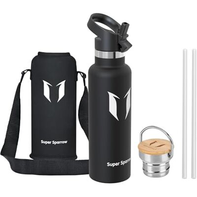 Super Sparrow Sparrow Borraccia Termica 620ml -Borracce Acciaio Inox -Bottiglia Cannuccia Super Sparrow Sparrow Borraccia Termica 620ml -Borracce Acciaio Inox -Bottiglia Cannuccia