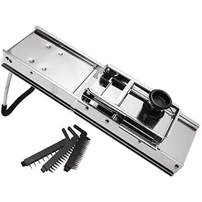 Salvinelli Mandolina Affettatrice Professionale Acciaio Inox 18/10 con 5 Tagli Differenti e Carrello Salvinelli Mandolina Affettatrice Professionale Acciaio Inox 18/10 con 5 Tagli Differenti e Carrello