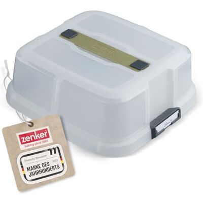 Zenker Bake, Click & Go Cappa quadrata – 30 x 30 x 11,5 cm – Coperchio adatto per stampi da torta per il trasporto diretto – Copertura universale per 3 diversi stampi da forno Zenker Bake, Click & Go Cappa quadrata – 30 x 30 x 11,5 cm – Coperchio adatto per stampi da torta per il trasporto diretto – Copertura universale per 3 diversi stampi da forno