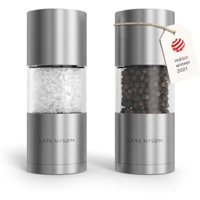 LARS NYSØM Macine Sale e Pepe Set Macinasale e Macinapepe Manuale Mill Set di Macine per Sale e Pepe in Acciaio Inossidabile Macinino in Ceramica Regolabile Designer Spice Mills Ricaricabile LARS NYSØM Macine Sale e Pepe Set Macinasale e Macinapepe Manuale Mill Set di Macine per Sale e Pepe in Acciaio Inossidabile Macinino in Ceramica Regolabile Designer Spice Mills Ricaricabile