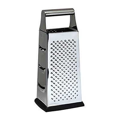 Excelsa Grattugia 4 Facce con Bordi Antiscivolo, Acciaio, Argento, 21 cm Excelsa Grattugia 4 Facce con Bordi Antiscivolo, Acciaio, Argento, 21 cm