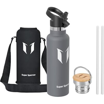Super Sparrow Sparrow Borraccia Termica 620ml -Borracce Acciaio Inox -Bottiglia Cannuccia Super Sparrow Sparrow Borraccia Termica 620ml -Borracce Acciaio Inox -Bottiglia Cannuccia
