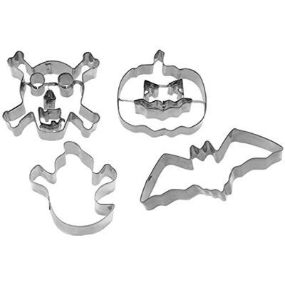 Westmark Set stampi per Biscotti Halloween, Acciaio Inossidabile, Argento, 22.5 x 13 x 2.6 cm, 4 unità Westmark Set stampi per Biscotti Halloween, Acciaio Inossidabile, Argento, 22.5 x 13 x 2.6 cm, 4 unità