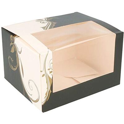 Garcia de Pou García de Pou Scatole da pasticceria con finestra, 275 G/M2, 11 x 13 x 8 cm, set da 50, colore: bianco Garcia de Pou García de Pou Scatole da pasticceria con finestra, 275 G/M2, 11 x 13 x 8 cm, set da 50, colore: bianco
