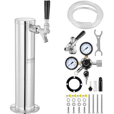 VEVOR Spillatore Birra alla Spina, Kit Dispenser Birra a Rubinetto Singolo, Dispenser Torre Birra per Fusti in Acciaio Inox Regolatore Doppio Calibro W21,8 Accoppiatore Fusti S-System per Feste VEVOR Spillatore Birra alla Spina, Kit Dispenser Birra a Rubinetto Singolo, Dispenser Torre Birra per Fusti in Acciaio Inox Regolatore Doppio Calibro W21,8 Accoppiatore Fusti S-System per Feste