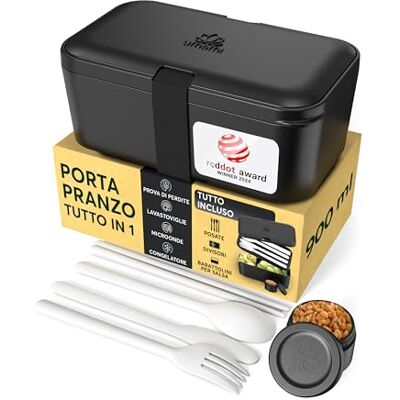 Onyx Umami 1 l Scatola Pranzo Nera - Lunch Box Onyx Umami 1 l Scatola Pranzo Nera - Lunch Box