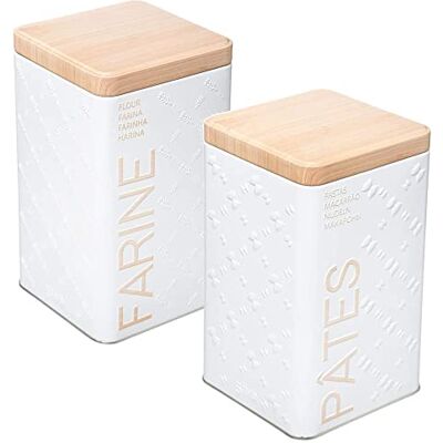 WELLHOME Modello - Barattoli di conservazione - 2 pezzi WELLHOME Modello - Barattoli di conservazione - 2 pezzi