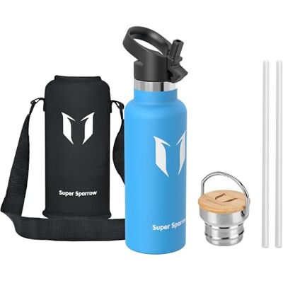 Super Sparrow Sparrow Borraccia Termica Bambini 500ml Borracce con Cannuccia -Bottiglia Super Sparrow Sparrow Borraccia Termica Bambini 500ml Borracce con Cannuccia -Bottiglia