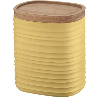 Guzzini Tierra, Barattolo M con Coperchio, Realizzato con Materiali Riciclabili Giallo Senape, 12.3 x 9.4 x h15 cm 1000 cc 00206 Guzzini Tierra, Barattolo M con Coperchio, Realizzato con Materiali Riciclabili Giallo Senape, 12.3 x 9.4 x h15 cm 1000 cc 00206