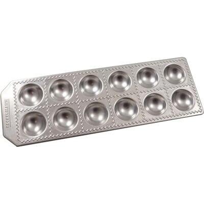 Fackelmann - Stampo per ravioli in alluminio - 12 impronte tonde - 34x11,5 cm Fackelmann - Stampo per ravioli in alluminio - 12 impronte tonde - 34x11,5 cm