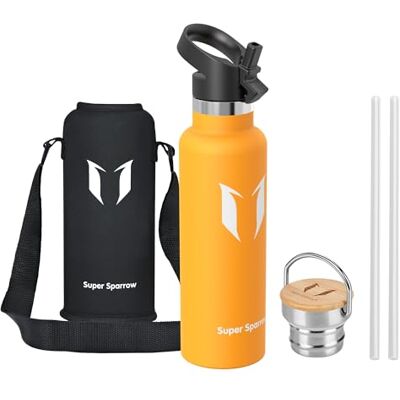 Super Sparrow Sparrow Borraccia Termica 620ml -Borracce Acciaio Inox -Bottiglia Cannuccia Super Sparrow Sparrow Borraccia Termica 620ml -Borracce Acciaio Inox -Bottiglia Cannuccia