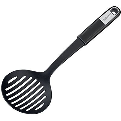 Fackelmann Mestolo 32 cm SENSE, mestolo in plastica, manico antiscivolo Soft Touch, utensile da cucina per padelle e pentole rivestite (colore: argento/nero), quantità: 1 pezzo Fackelmann Mestolo 32 cm SENSE, mestolo in plastica, manico antiscivolo Soft Touch, utensile da cucina per padelle e pentole rivestite (colore: argento/nero), quantità: 1 pezzo