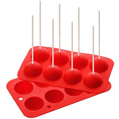 PREMIER Housewares Eight Ball-Stampo in Silicone per Cake Pop, Colore: Rosso PREMIER Housewares Eight Ball-Stampo in Silicone per Cake Pop, Colore: Rosso
